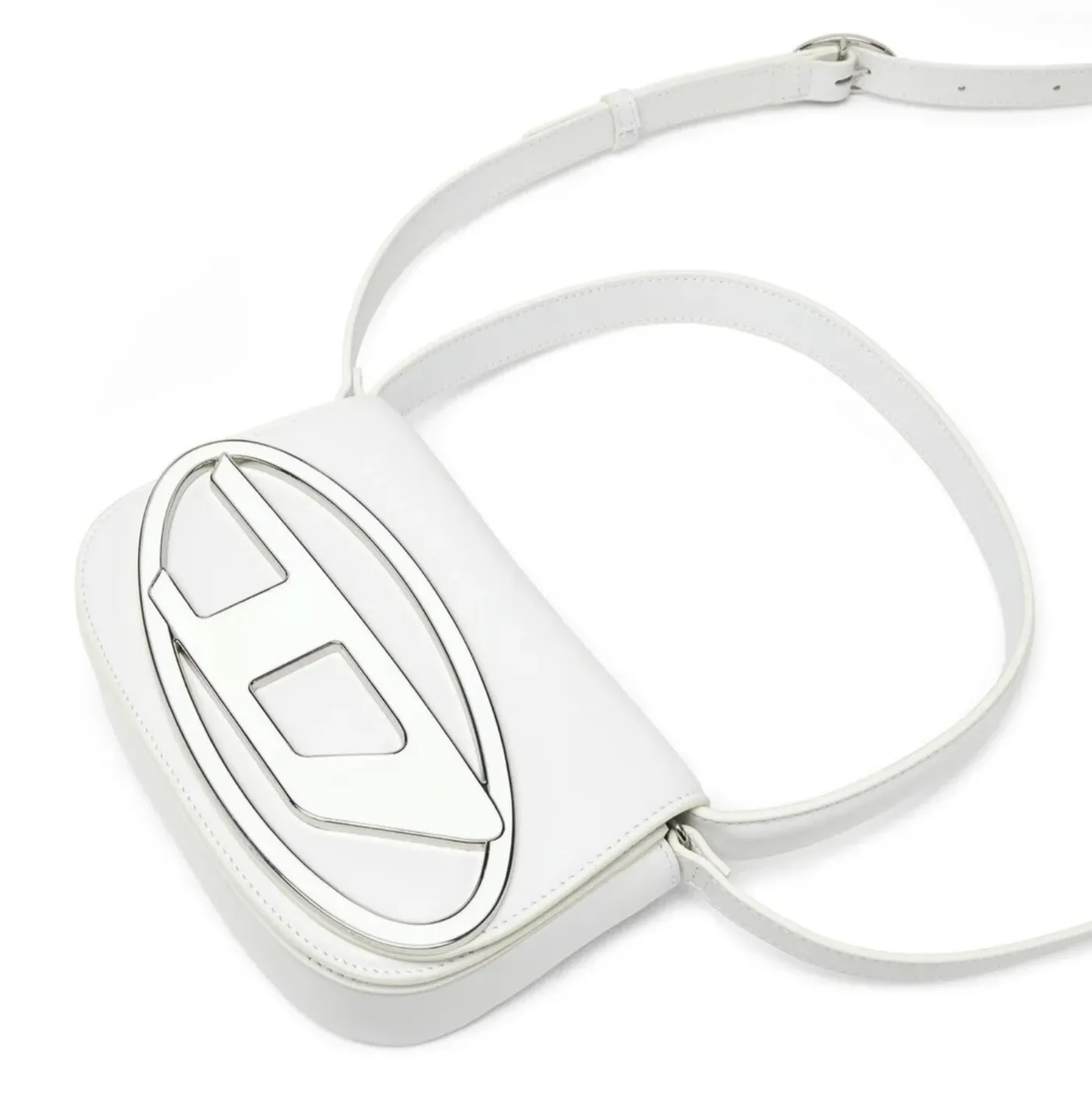 1DR LOGO PLAQUE SHOULDER BAG - WHITE