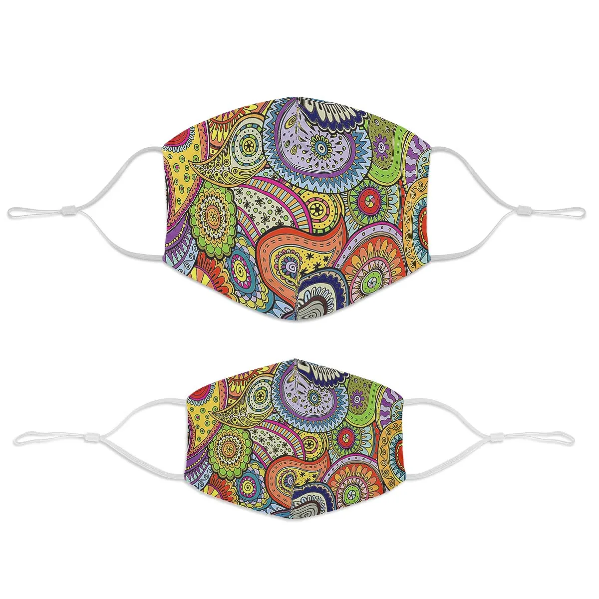 Abstract Paisley Face Cover