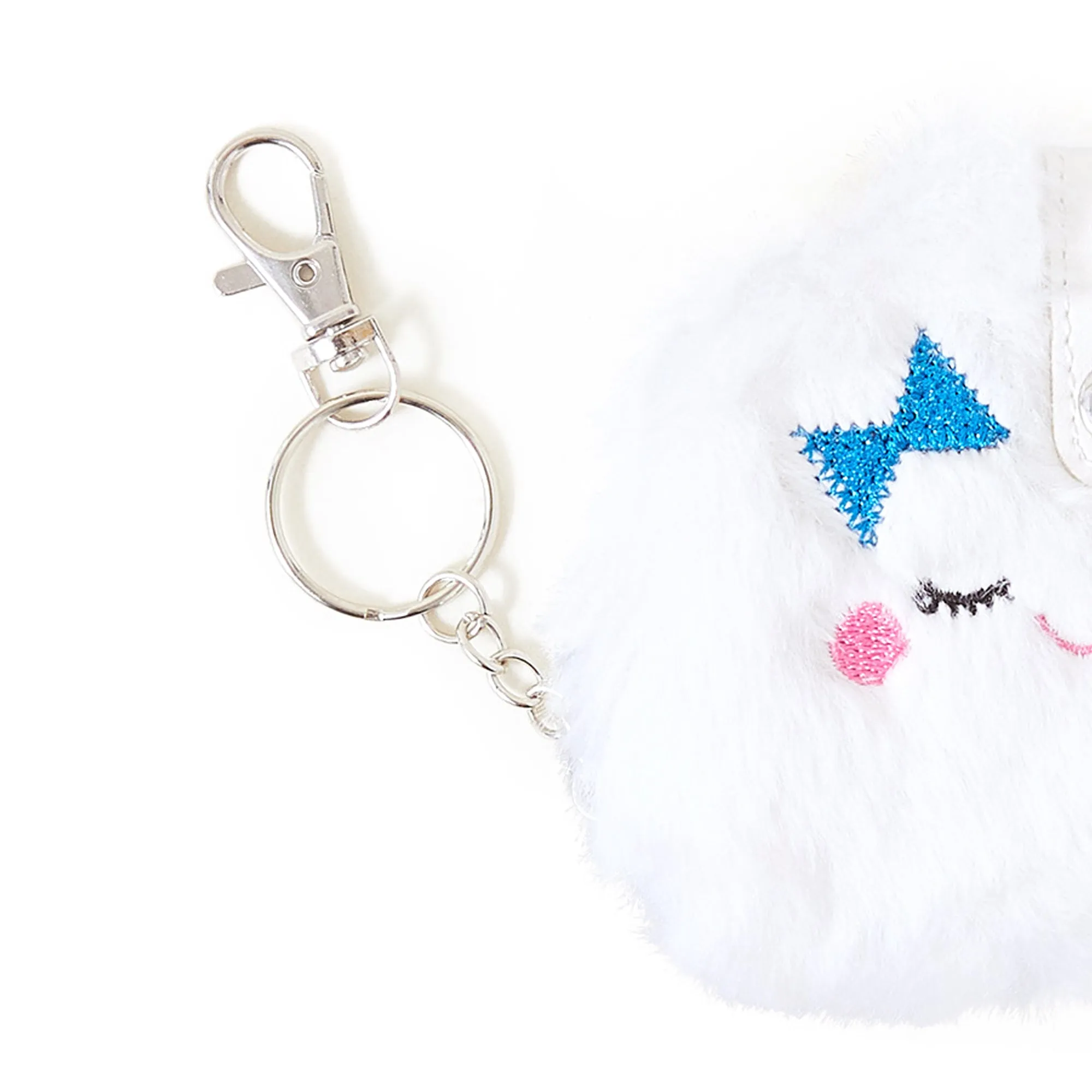 Accessorize London Girl's Cloud Faux Fur Keyring Notebook