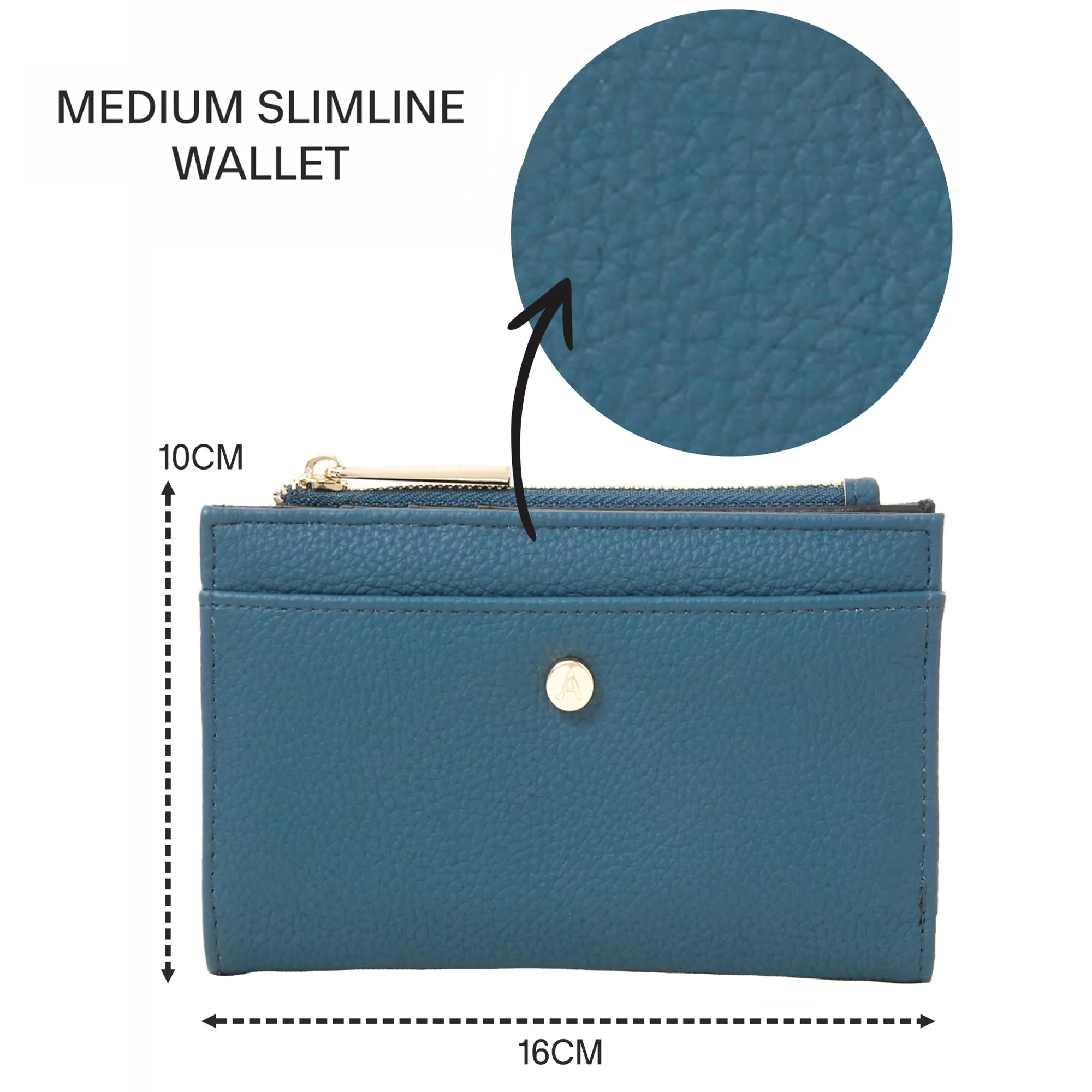 Accessorize London Women's Blue Medium Slimline Wallet