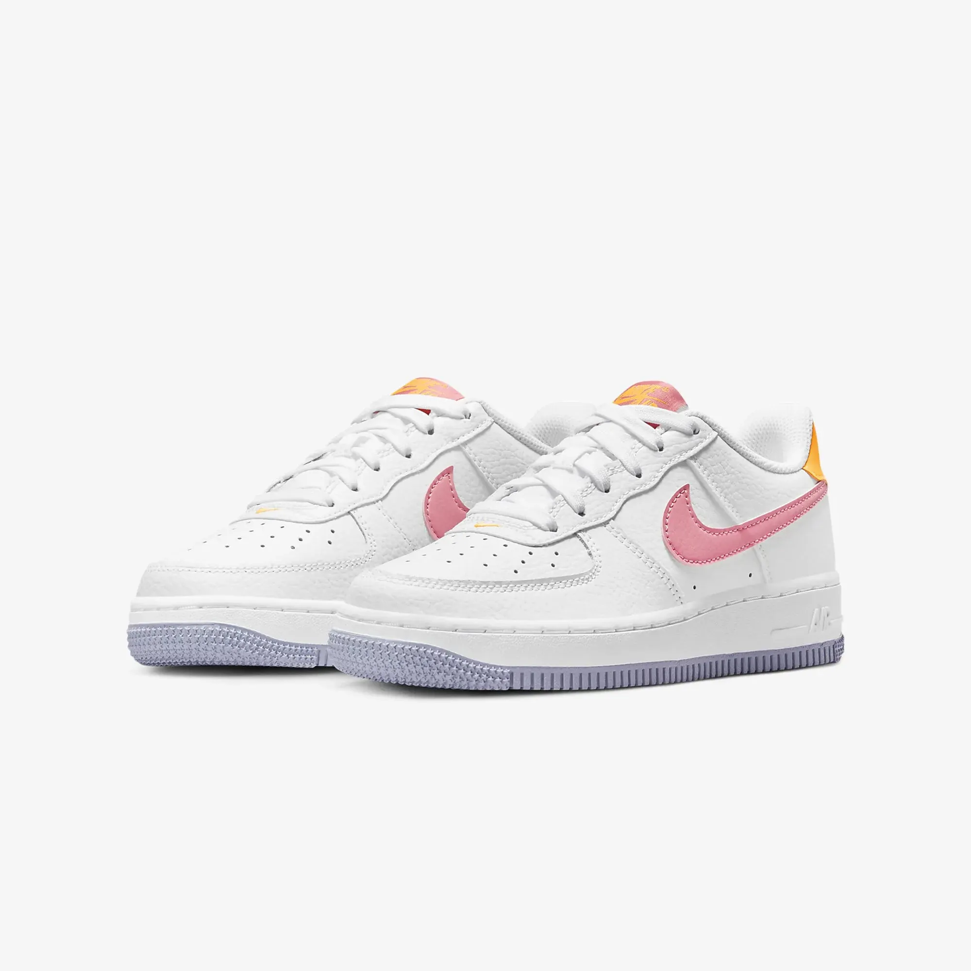 AIR FORCE 1 'WHITE/CORAL CHALK-LASER ORANGE' (GS)