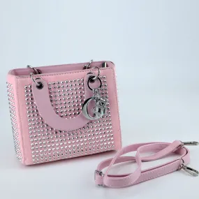 Allover Rhinestone Décor Mini Bucket Bag for Women