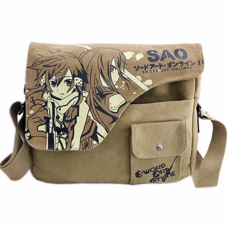 Anime Sword Art Online SAO Canvas Messenger Bag Shoulder Book Bag Cosplay Gift