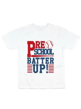 Batter Up Baseball Kids Shirt - White