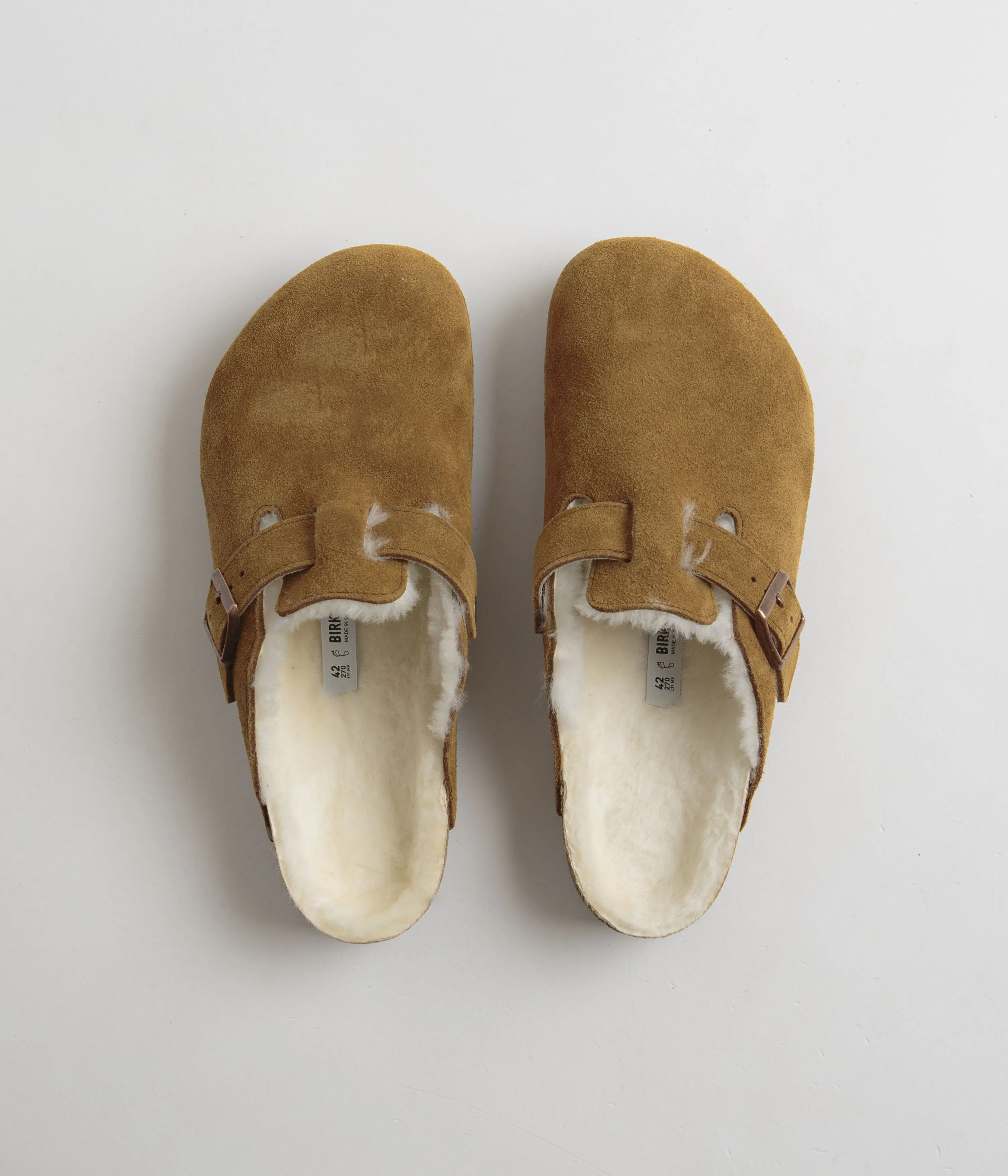 Birkenstock Boston Shearling Sandals - Mink