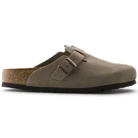 Birkenstock Boston Soft Footbed - Taupe Suede