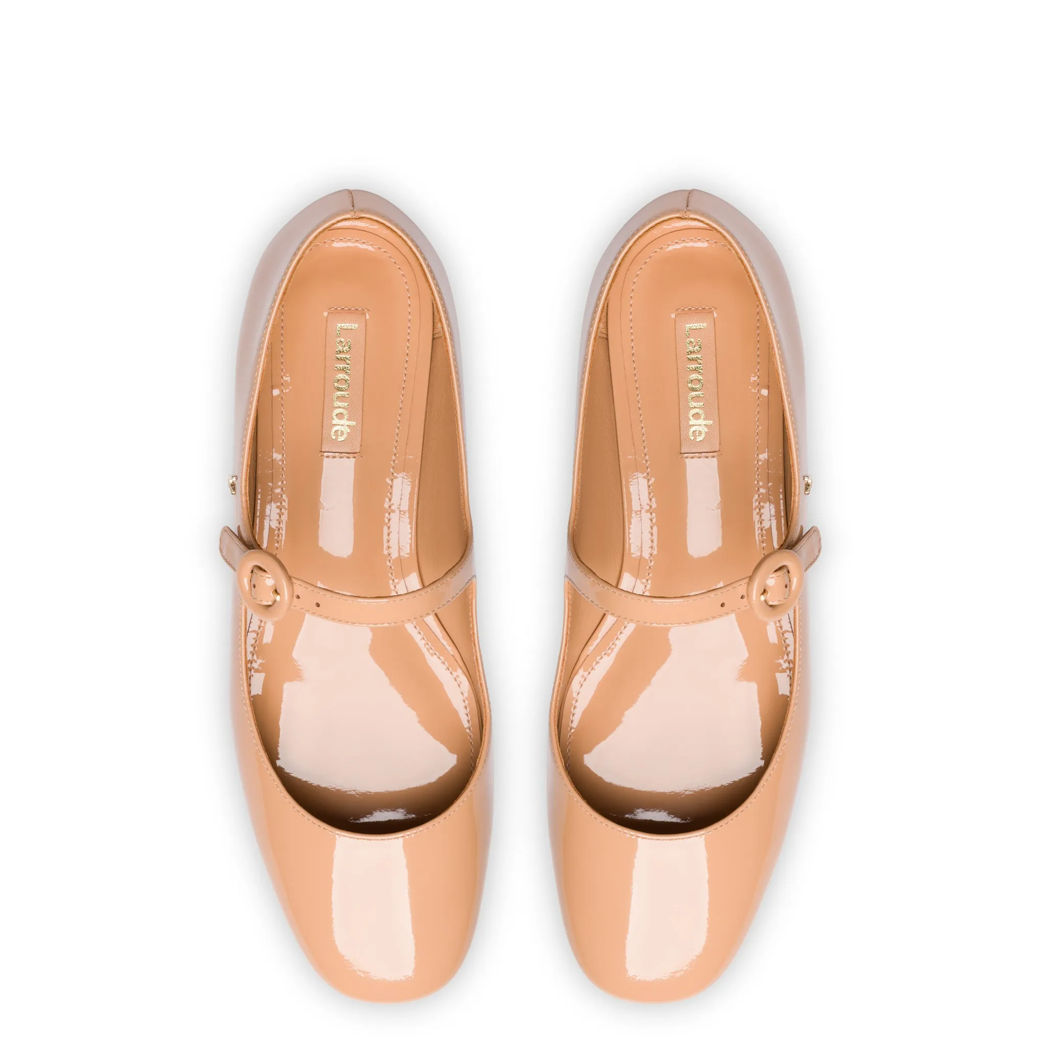 Blair Ballet Flat In Tan Patent Leather