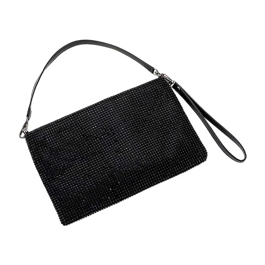 Bling Flat Clutch Crossbody Bag