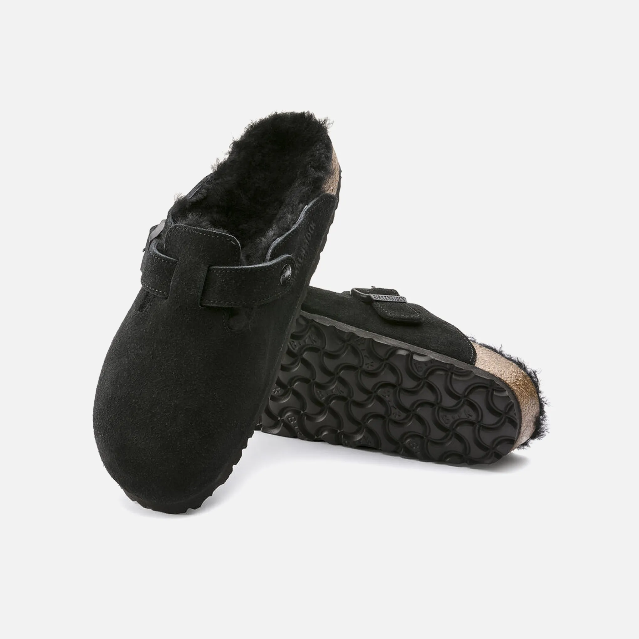 Boston Shearling Suede Leather - Black