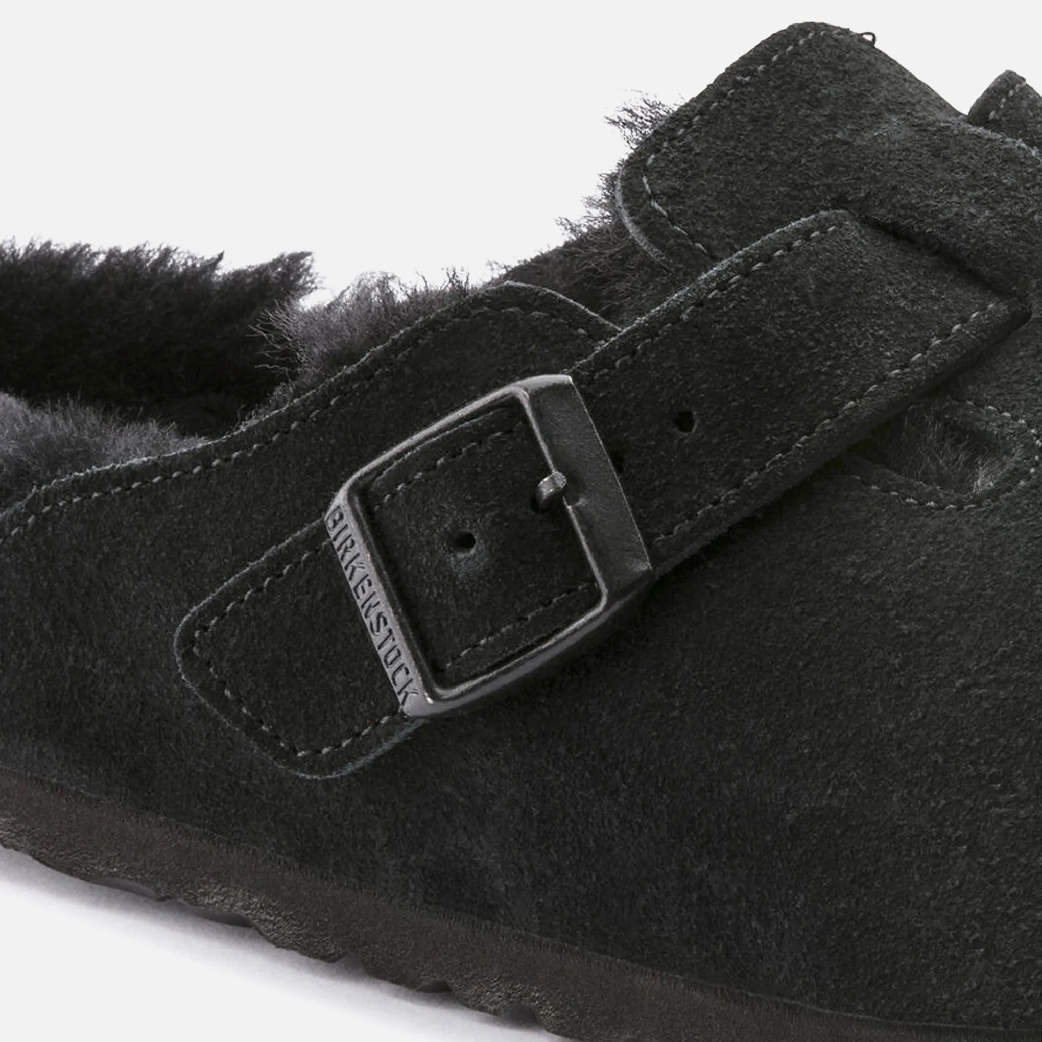 Boston Shearling Suede Leather - Black