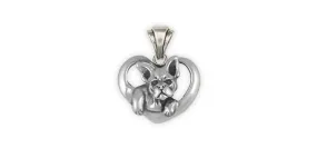 Boston Terrier Pendant Jewelry Sterling Silver Handmade Dog Pendant BT20-P