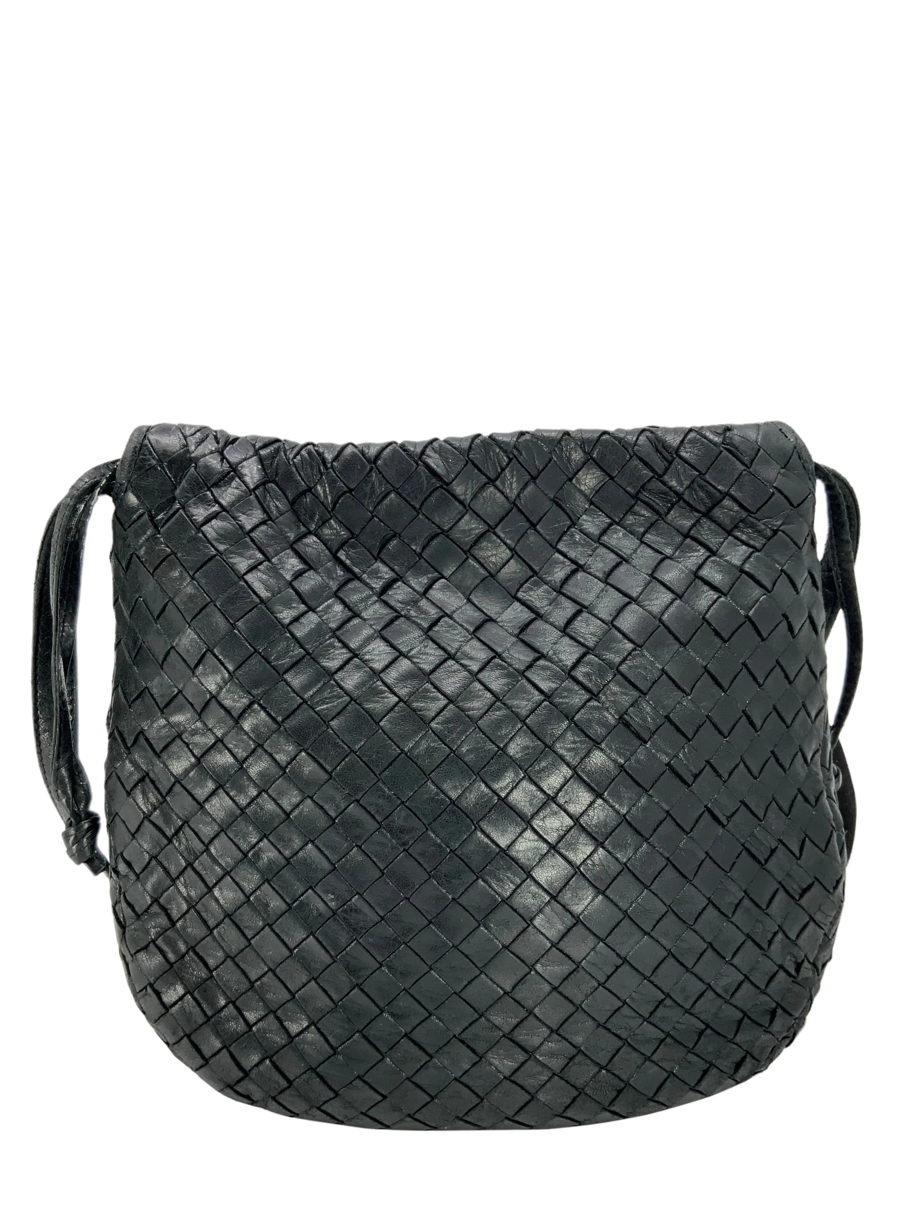 Bottega Veneta Vintage Intrecciato Woven Leather Shoulder Bag