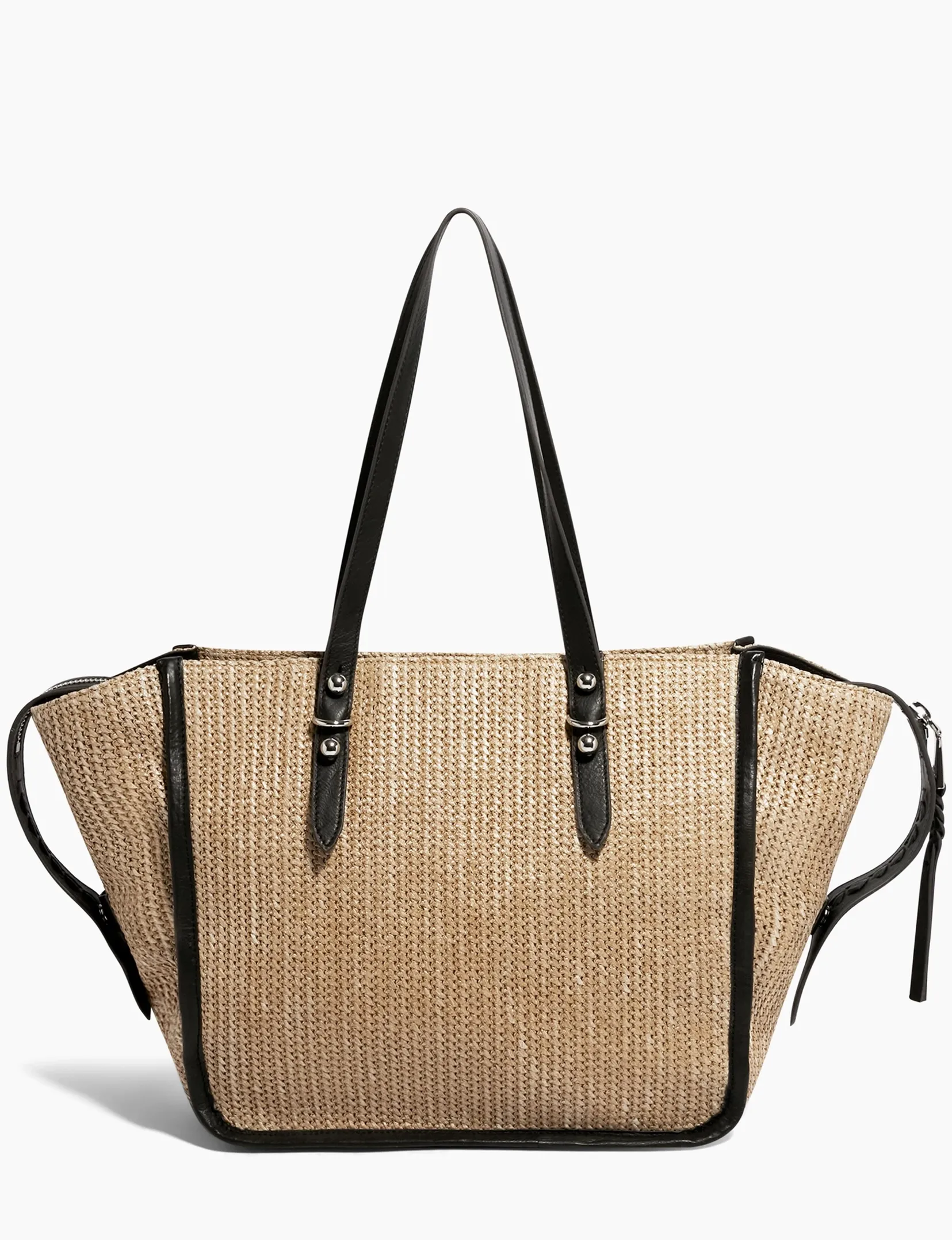 Large Black Raffia Tote Bag from Casablanca - Stylish and Spacious