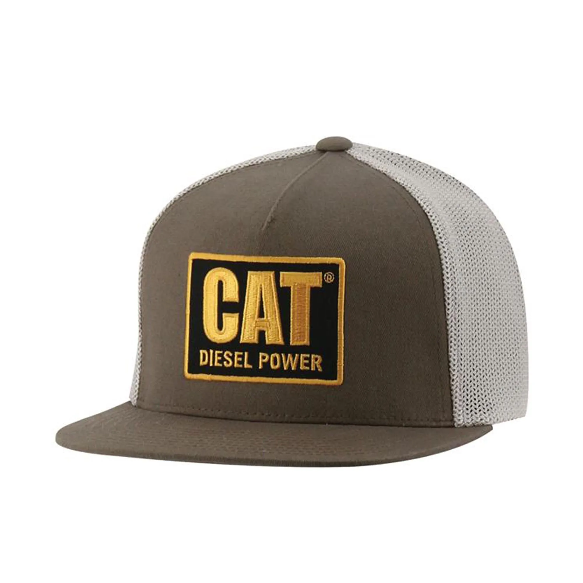 Caterpillar Diesel Power Flat Bill Cap  Dark Earth