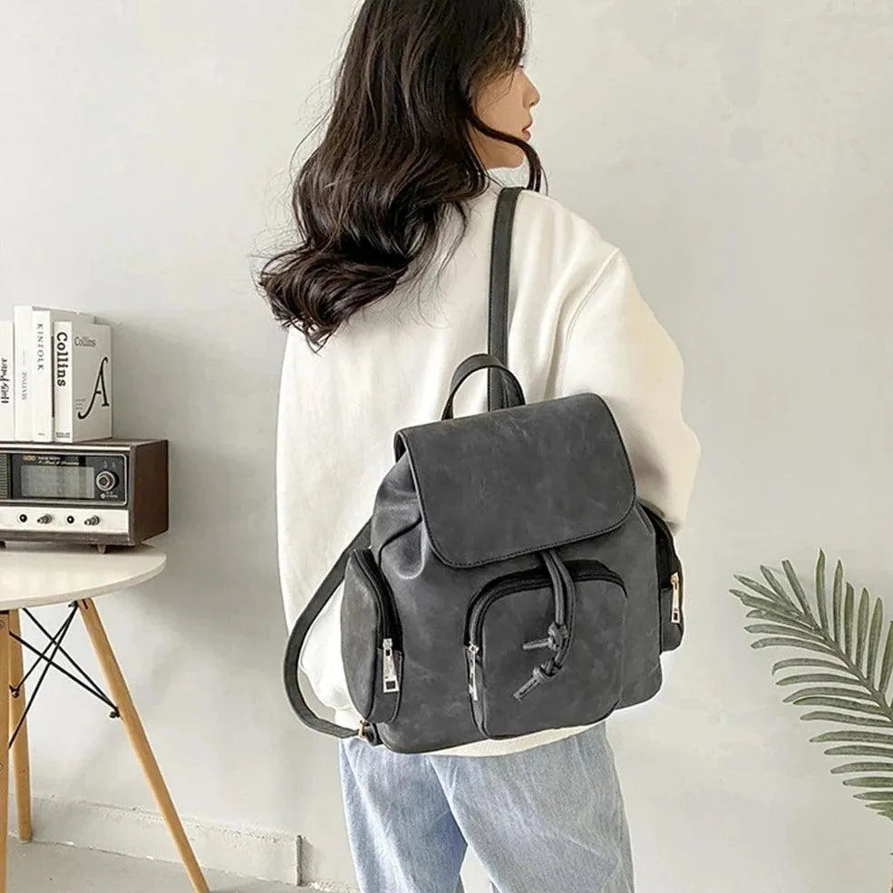 Cool Backpack - Fashion Leather Vintage Shoulder Bag (QD154)