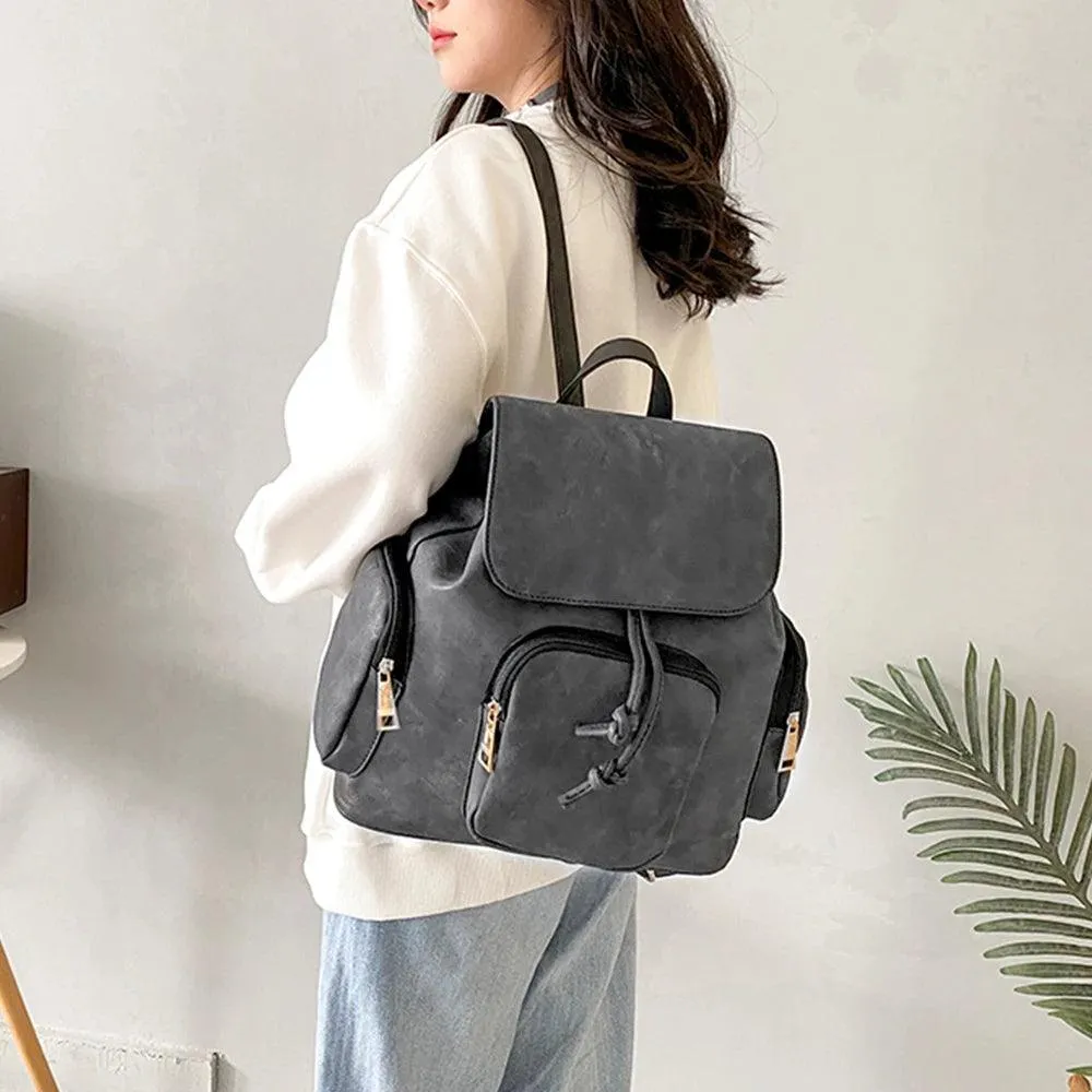 Cool Backpack - Fashion Leather Vintage Shoulder Bag (QD154)