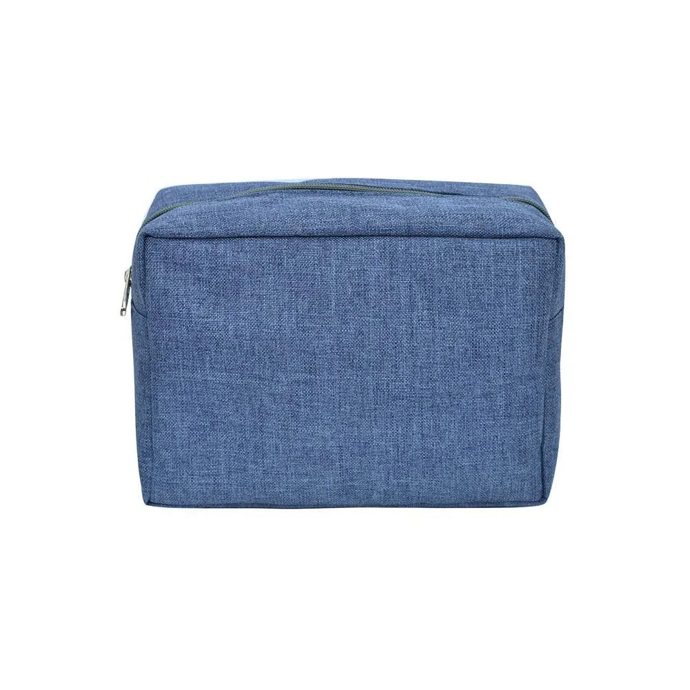 Crosshatch Blue NGIL Large Cosmetic Travel Pouch