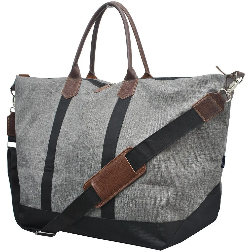 Crosshatch Gray NGIL Large Weekender Bag