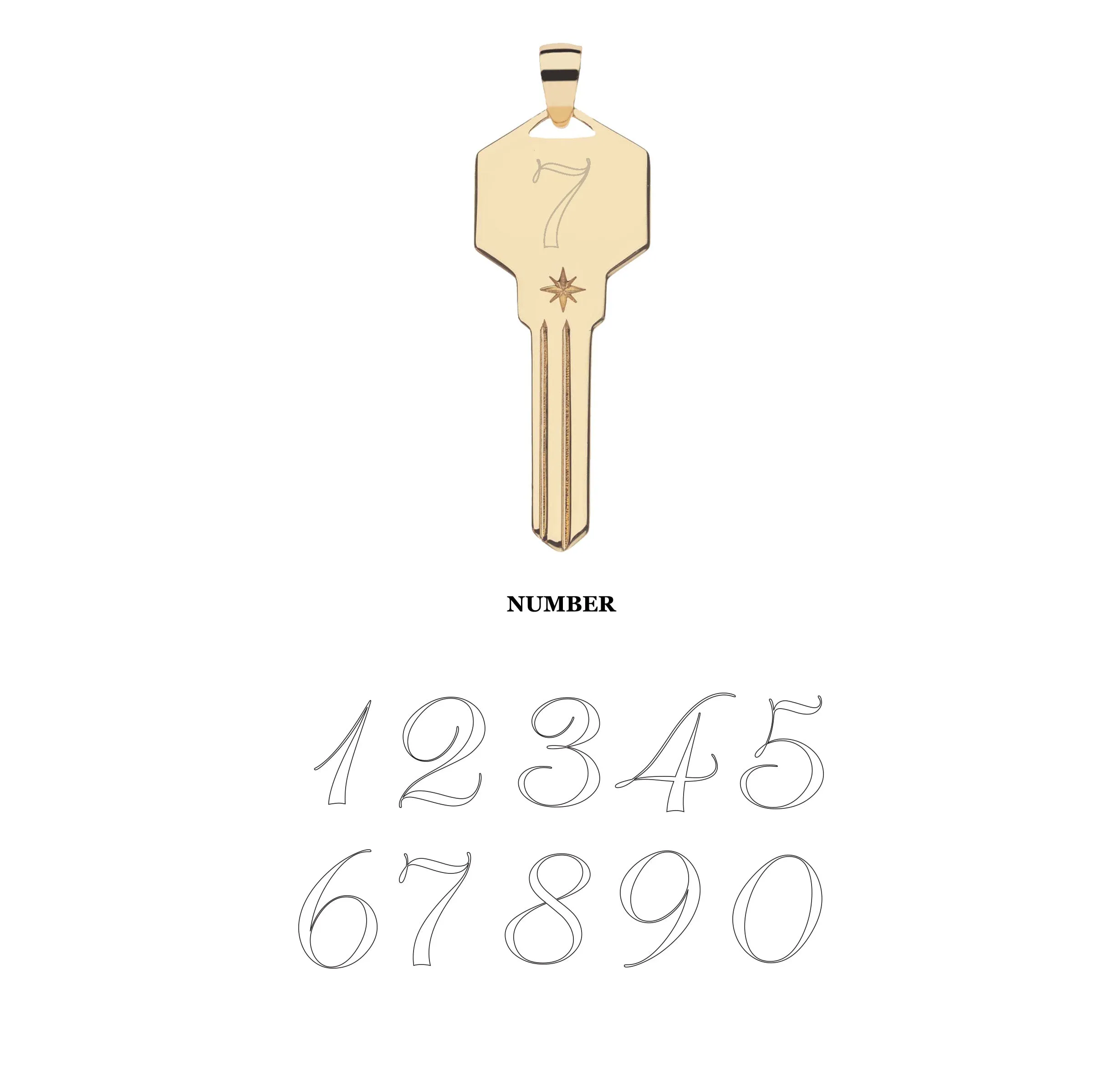 FOREVER Engravable Key Pendant