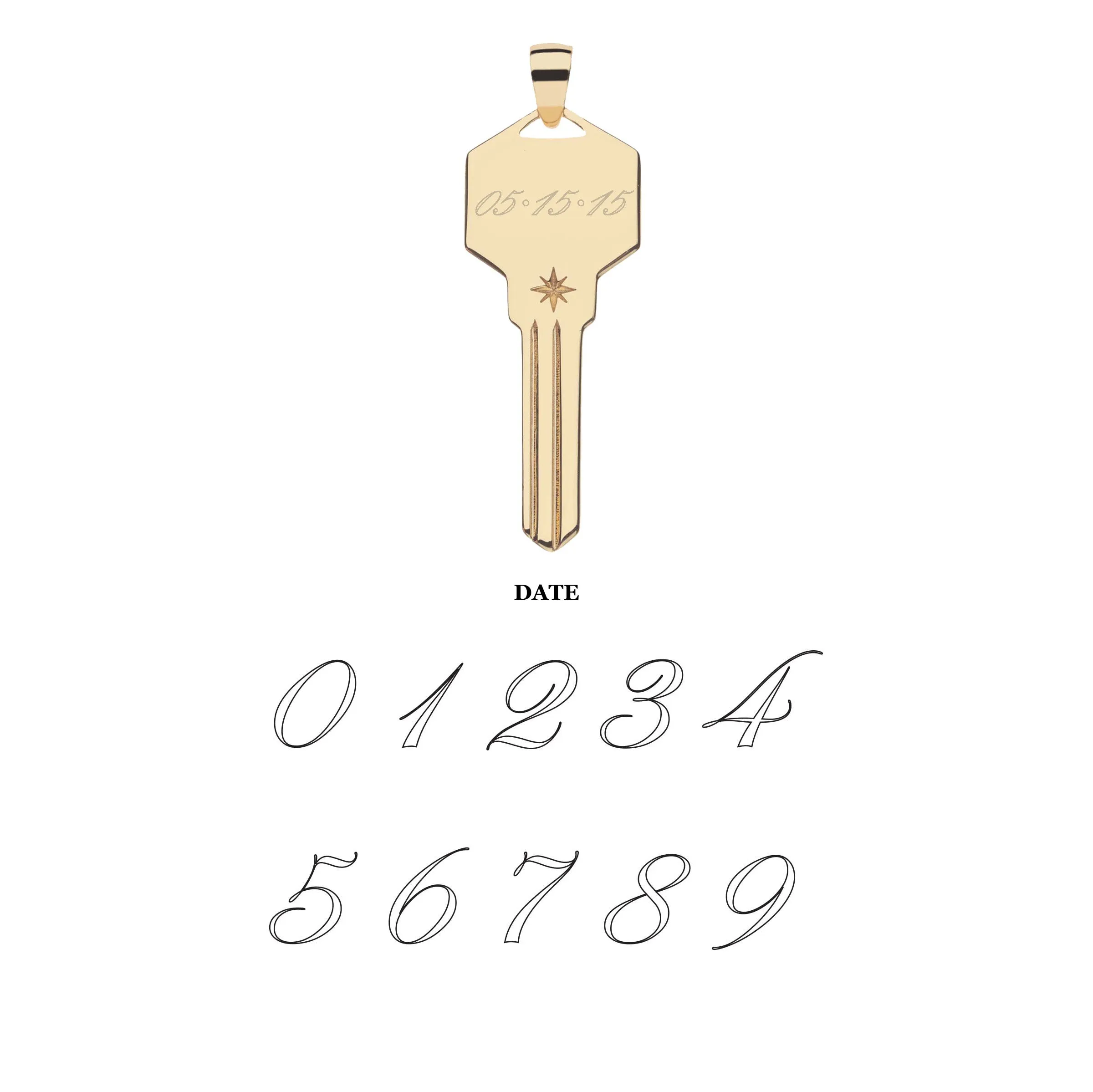 FOREVER Engravable Key Pendant