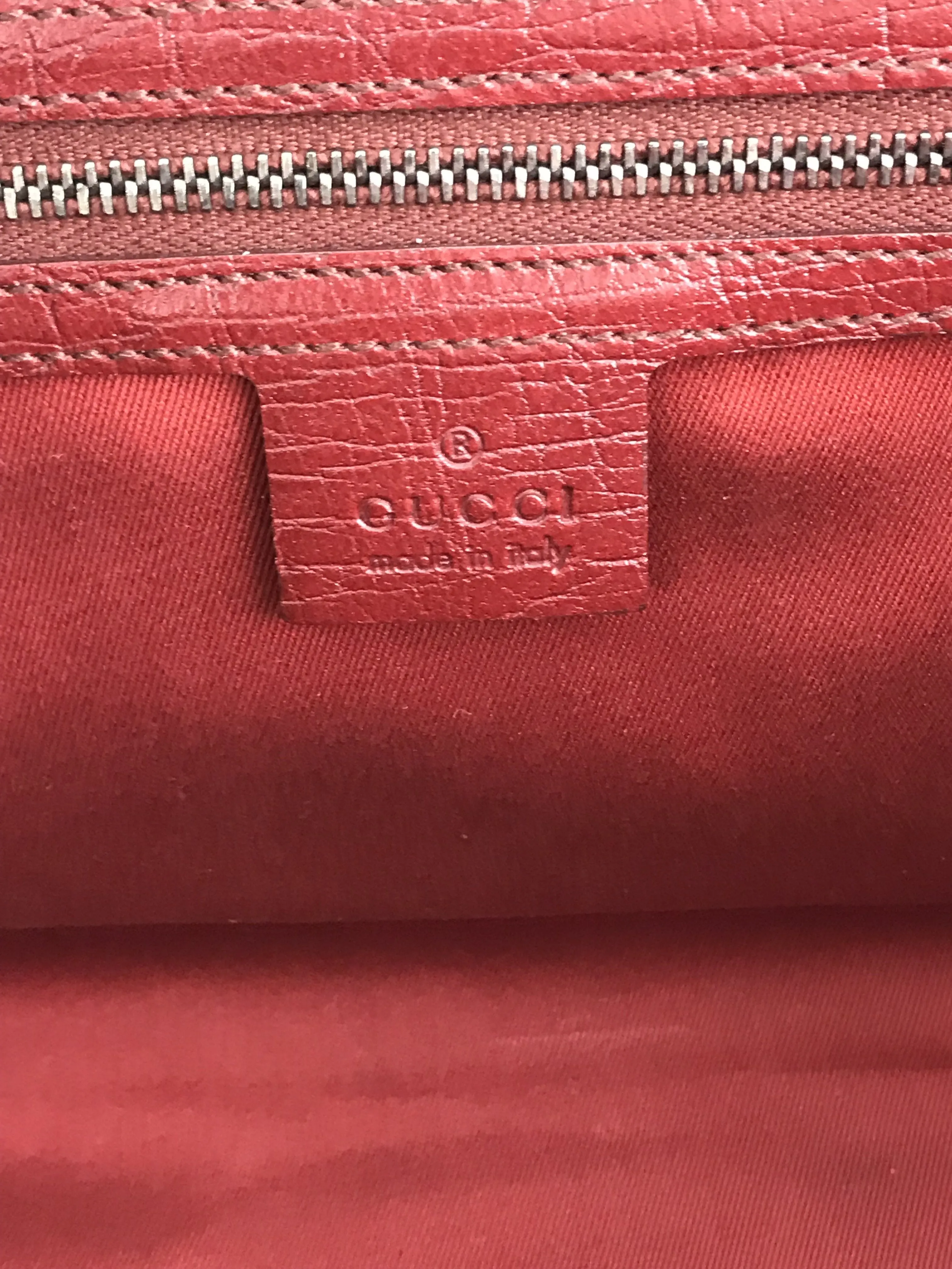 Gucci GG Canvas Leather Bamboo Bullet Bag