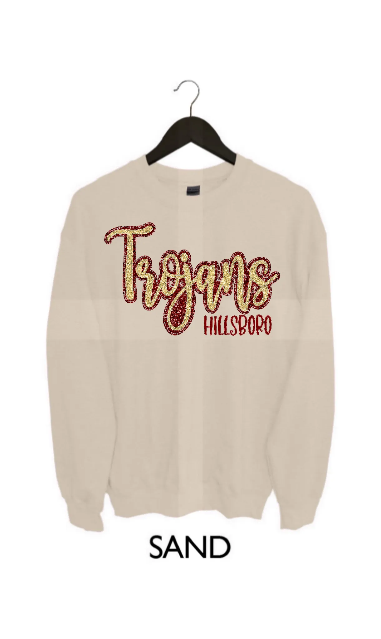 Hillsboro Trojans Custom Faux Sequin |