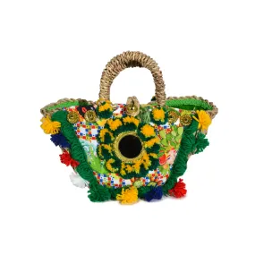 La Siciliana Bag - Coffa Paglia - Green, Yellow