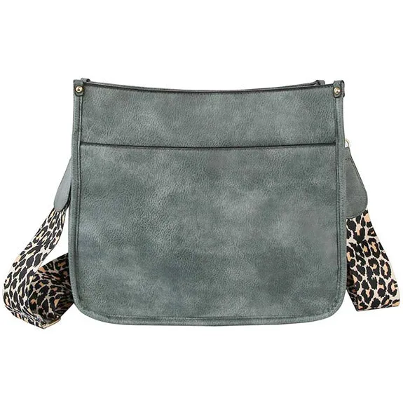 Leopard Patterned Guitar Strap Shoulder Crossbody Bag