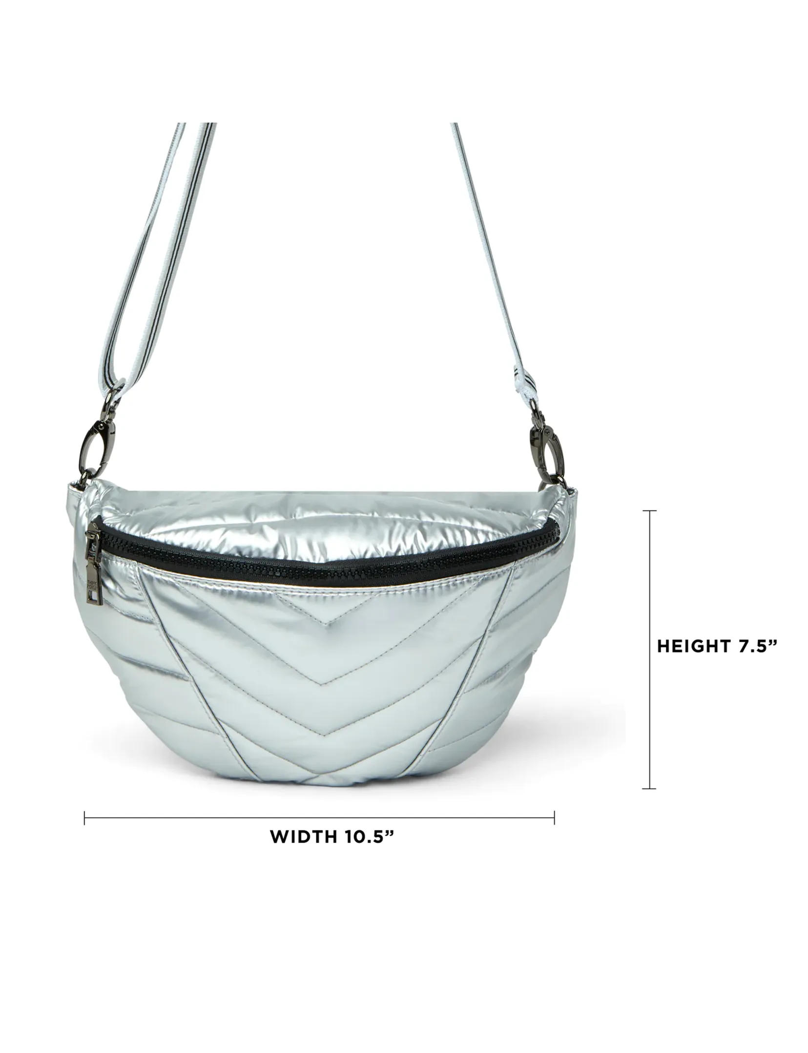 Little Runaway Crossbody, Pearl Silver