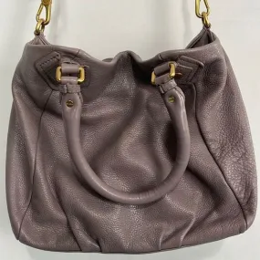 MarcJacobs Lilac Taupe Leather Double Strap Bag