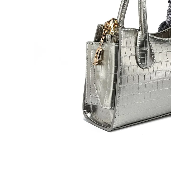 Metallic Textured Handbag BD 96