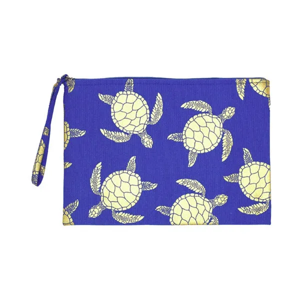 Metallic Turtle Pouch Clutch Bag