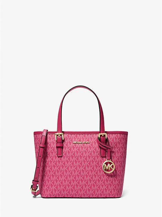 Michael Kors Jet Set Travel Extra-Small Logo Top-Zip Tote Bag