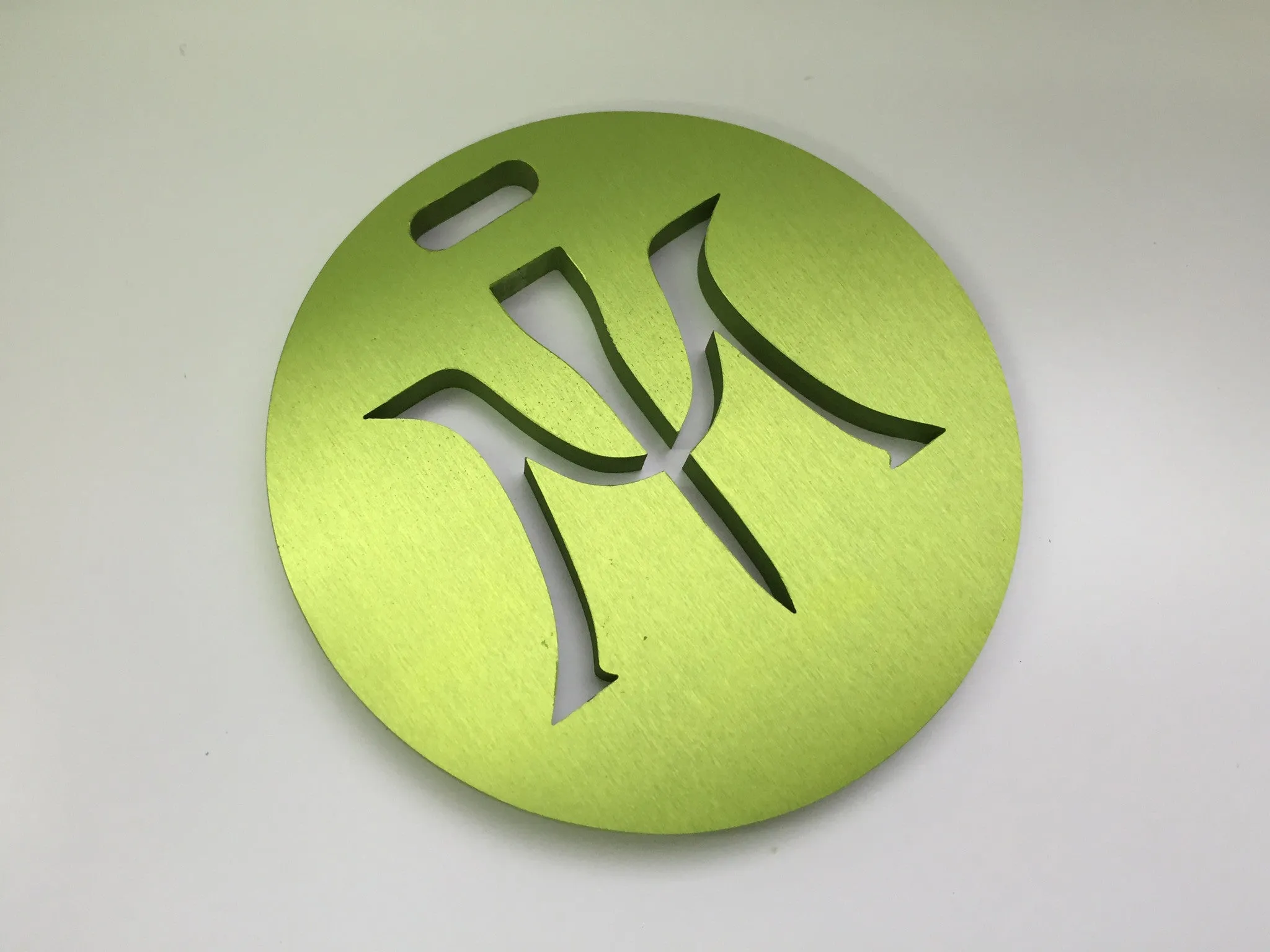 Miura Golf Bag Tag Cut Thru Logo Aluminum in Green