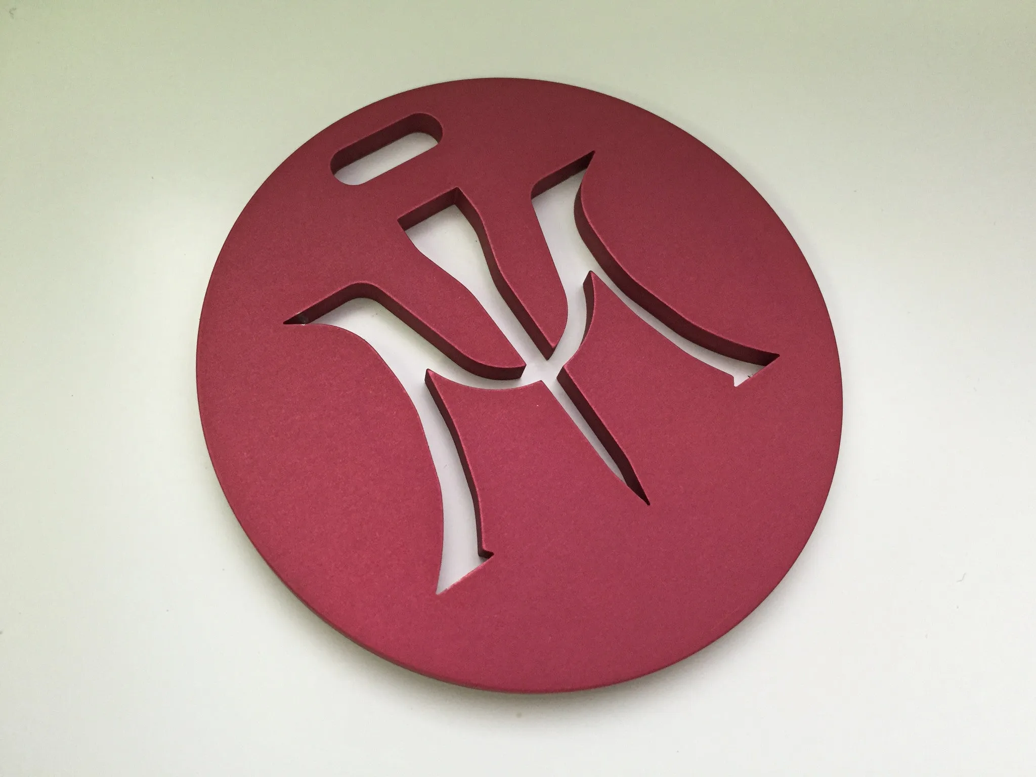 Miura Golf Bag Tag Cut Thru Logo Aluminum in Red