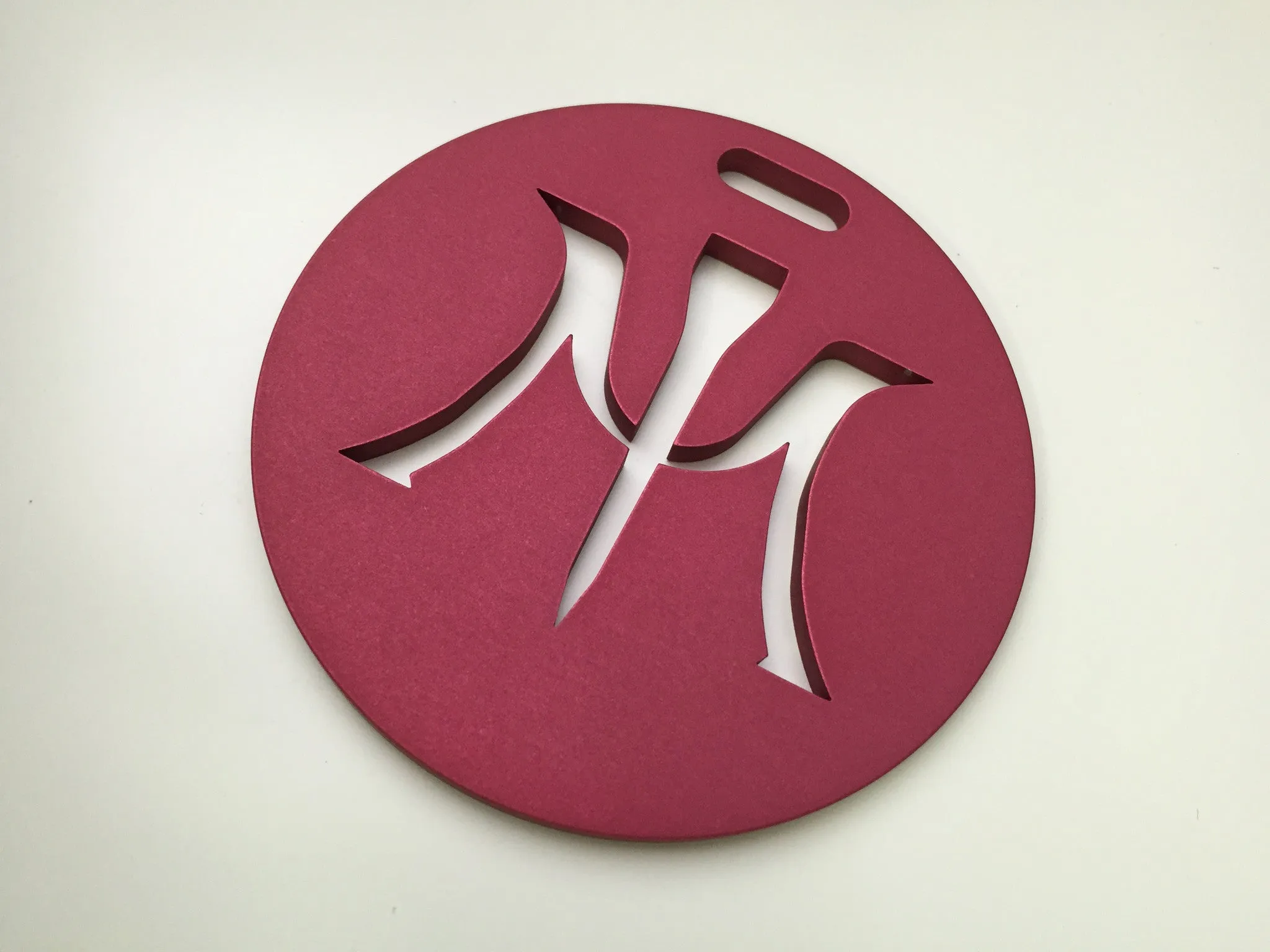 Miura Golf Bag Tag Cut Thru Logo Aluminum in Red