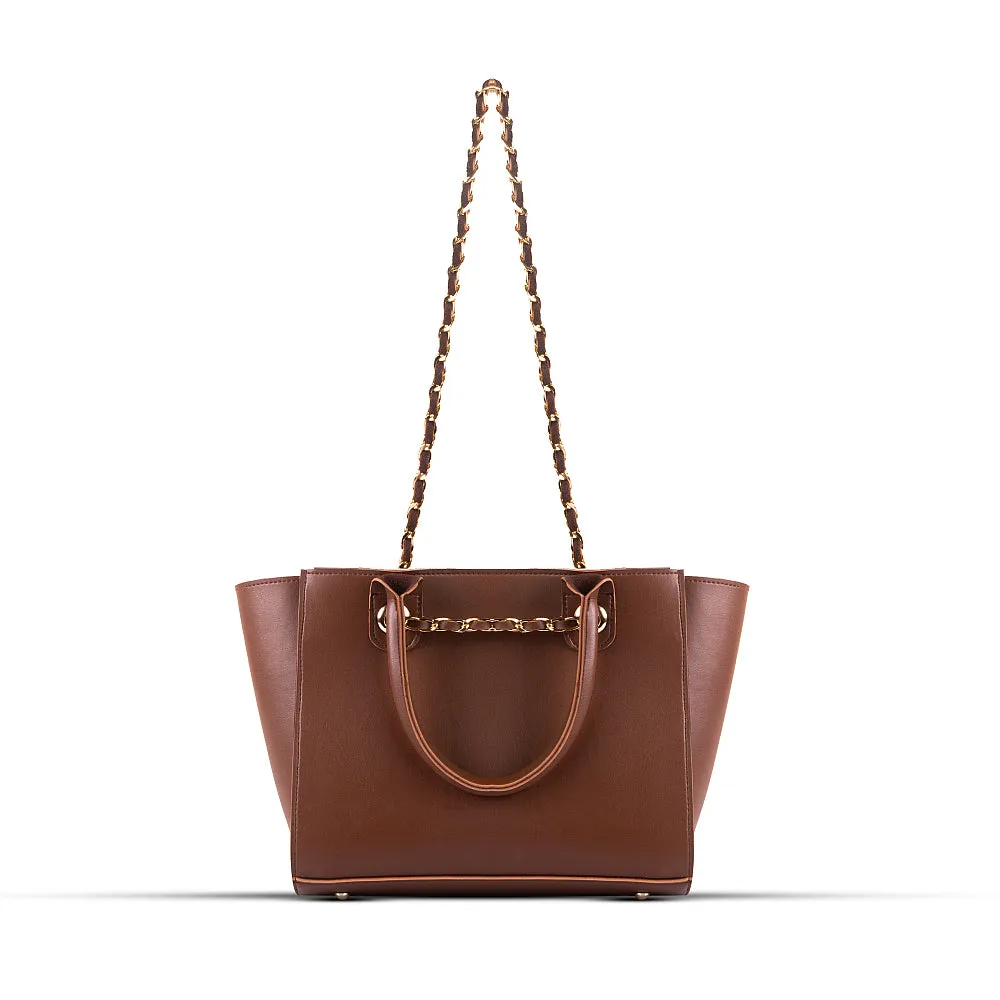 Plush Choco Brown Handbag