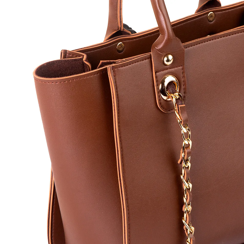 Plush Choco Brown Handbag