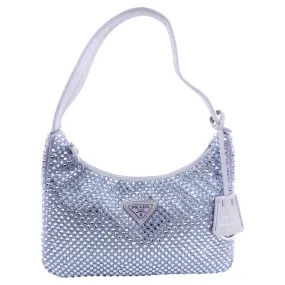 Prada Light Purple Crystal Satin RE-Edition Mini Bag – Elegant Designer Handbag