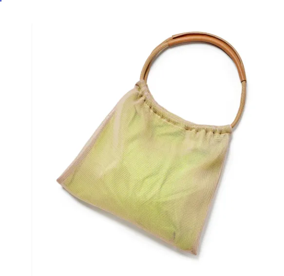 Project Dyad || Lime Leather Strap Moire Tote Bag