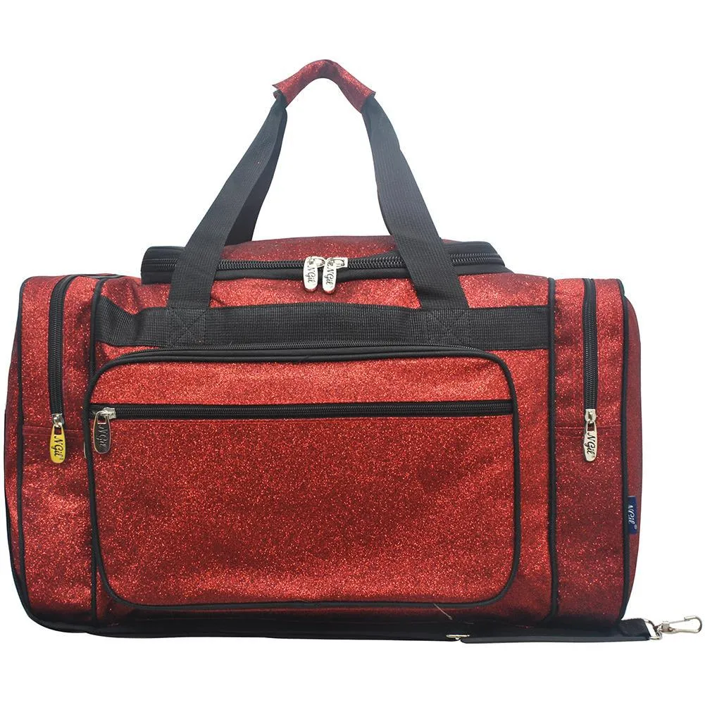 Red Glitter NGIL Canvas 23 Duffle Bag