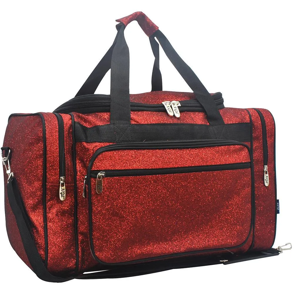 Red Glitter NGIL Canvas 23 Duffle Bag