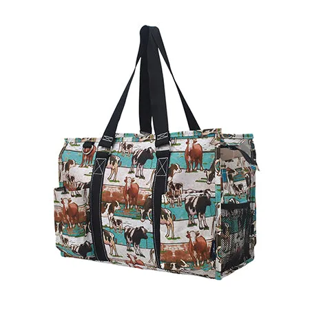 SALE! Country Side Moo NGIL Zippered Caddy Organizer Tote Bag