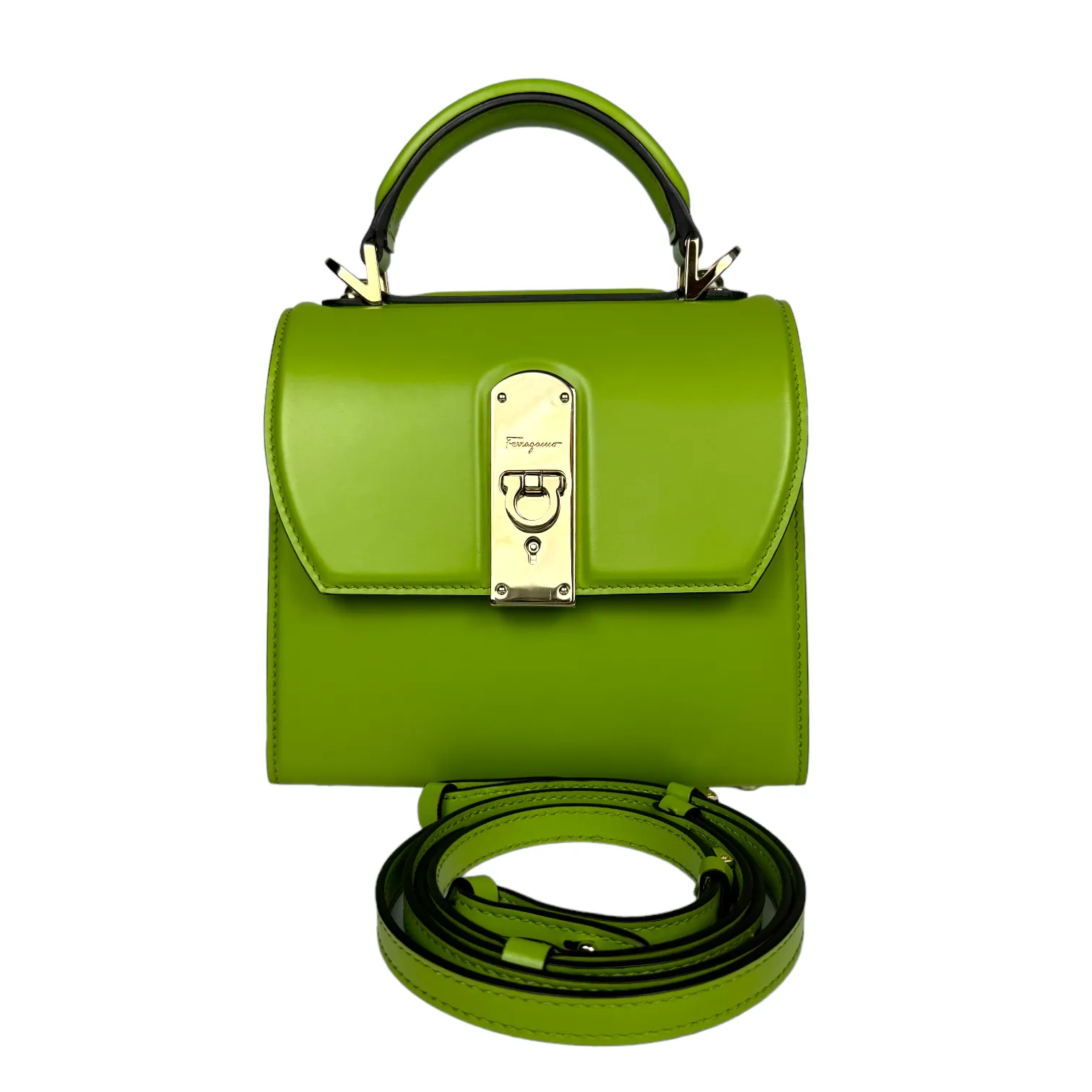 Salvatore Feragamo Iconic Top Handle S Green