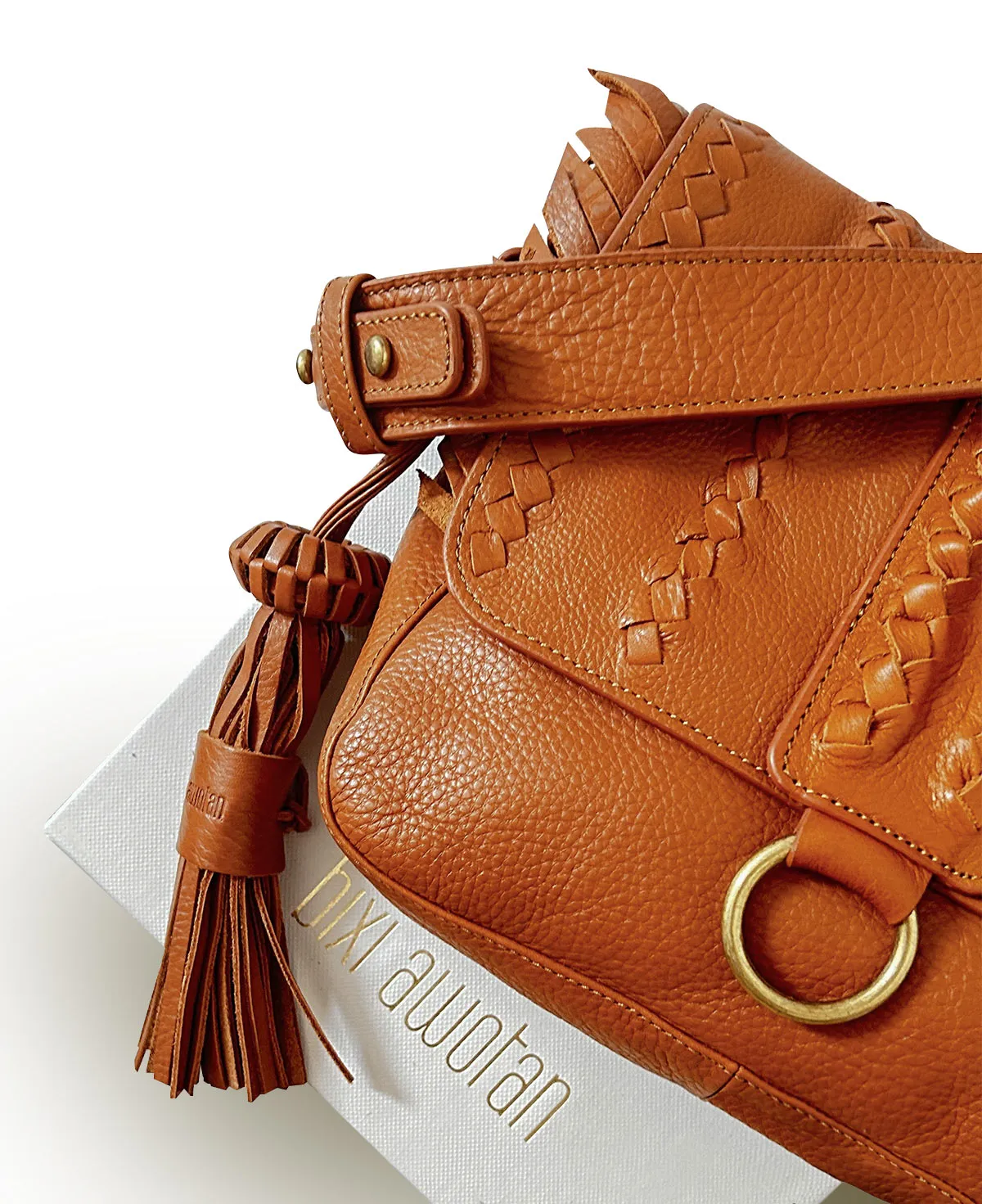 Seneca Tan Leather Shoulder Bag