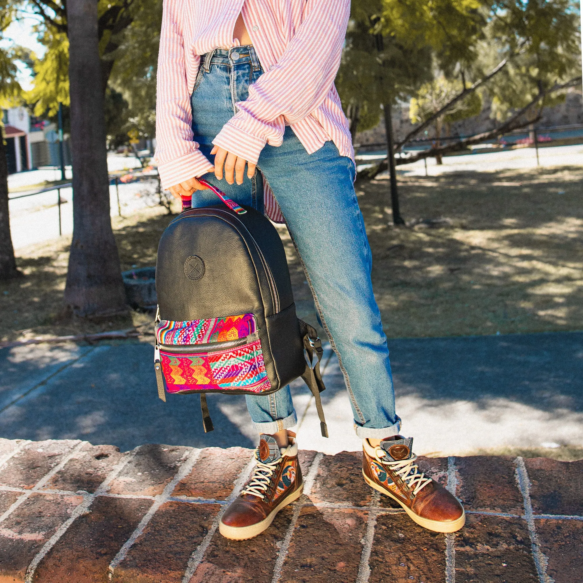 Slate Patchwork Backpack