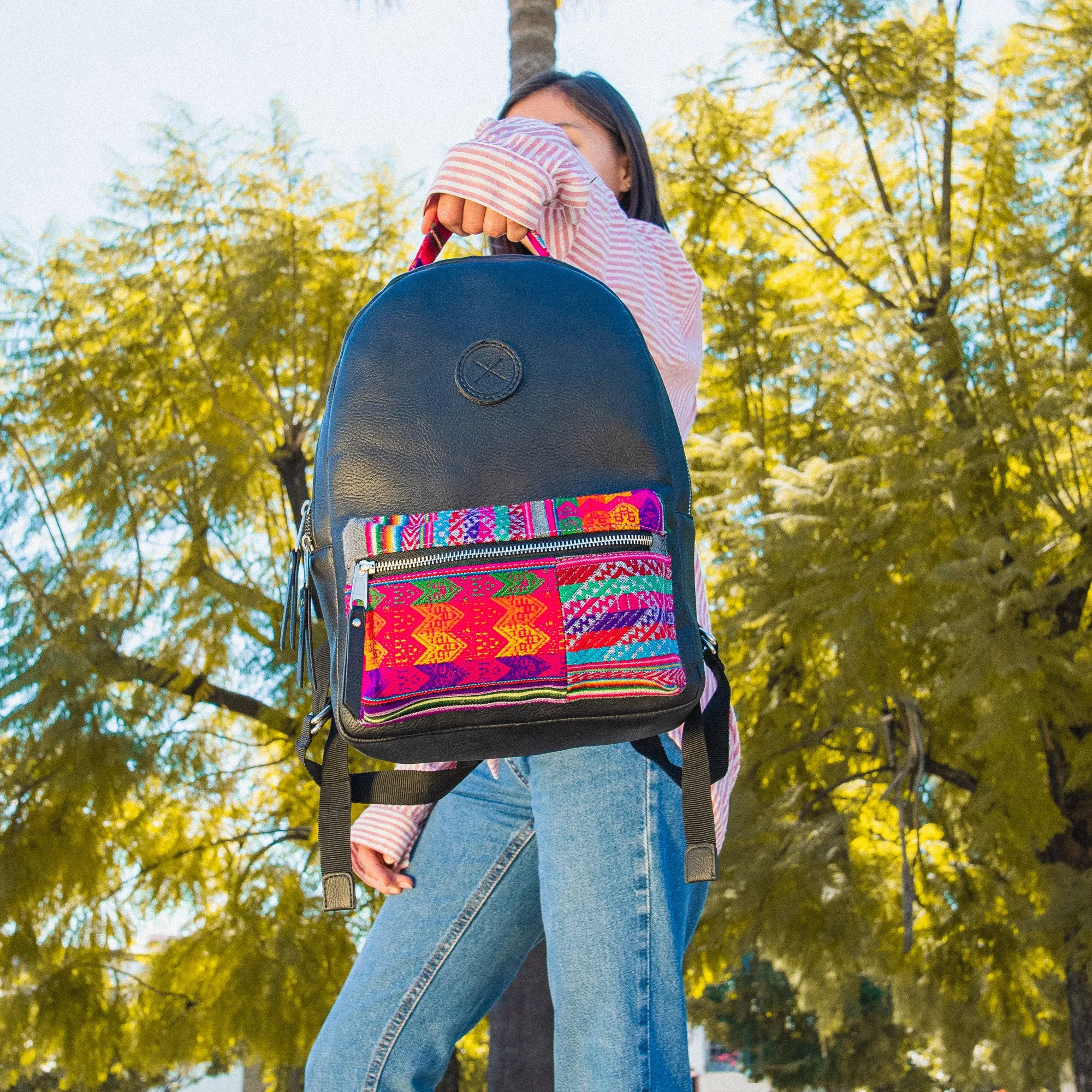 Slate Patchwork Backpack