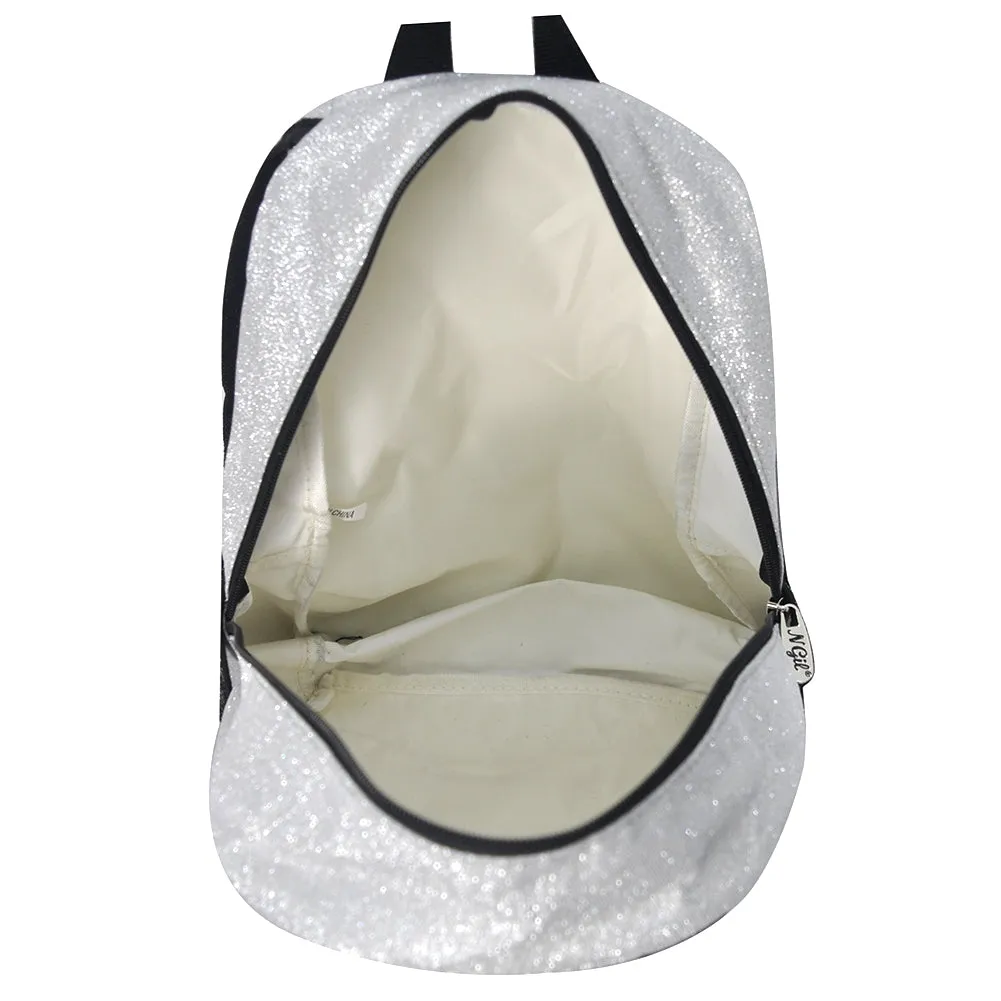 Sliver Glitter Medium Size NGIL Backpacks For Gymnastics and Cheer Competition