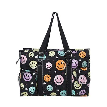 Smiley Faces NGIL Zippered Caddy Organizer Tote Bag