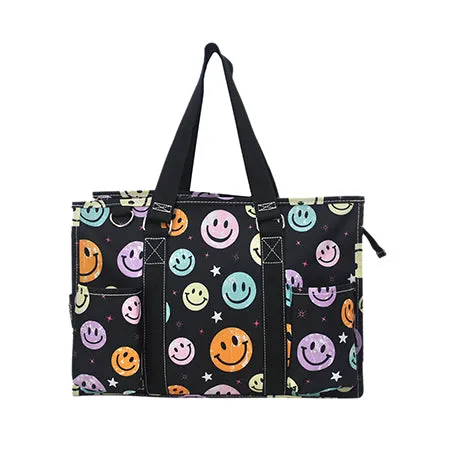 Smiley Faces NGIL Zippered Caddy Organizer Tote Bag